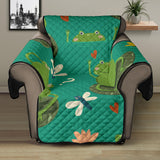 Cute frog dragonfly design pattern Recliner Cover Protector