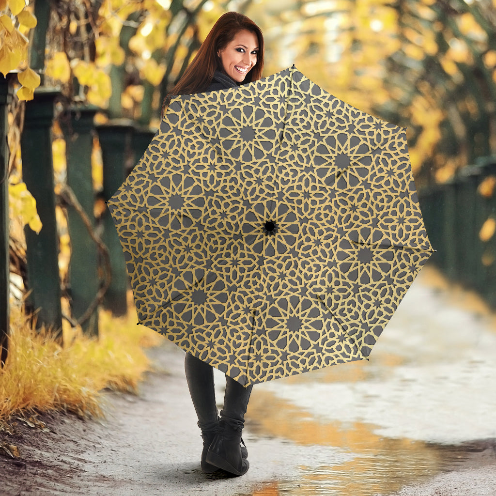 Arabic Star Gold Pattern Umbrella