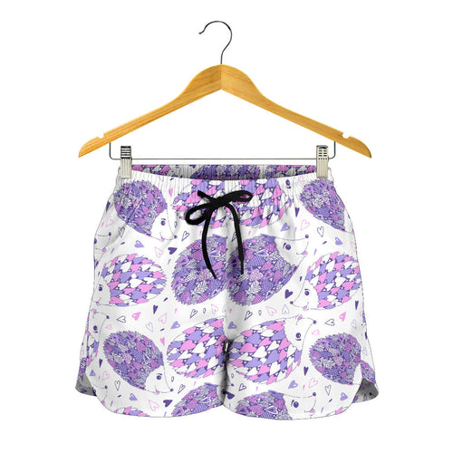 Hedgehog Pattern Print Design 05 Women Shorts