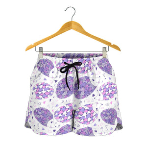 Hedgehog Pattern Print Design 05 Women Shorts