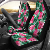 Watermelons Tropical Palm Leaves Pattern  Universal Fit Car Seat Covers