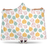 Colorful Onions White Background Hooded Blanket