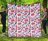 British Pattern Print Design 01 Premium Quilt