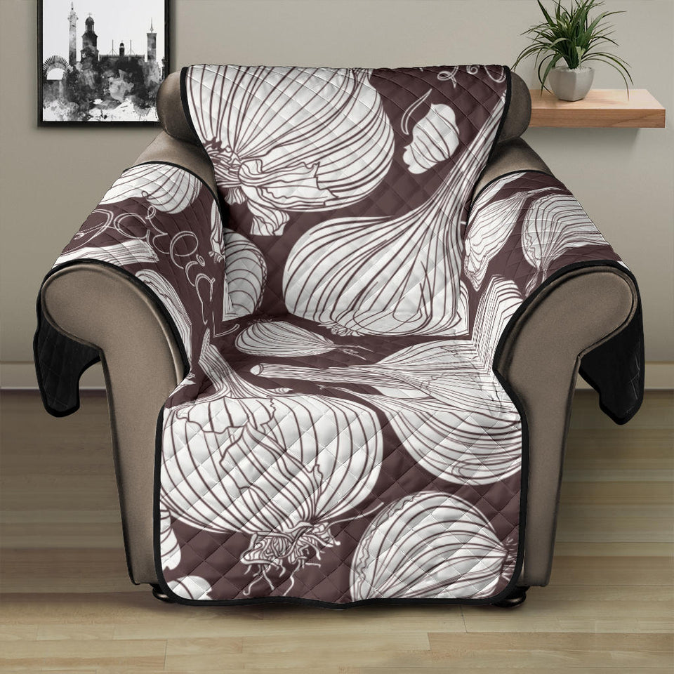 Garlic bulb dark background Recliner Cover Protector