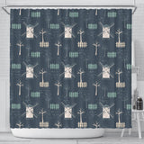 Windmill Tree Pattern Shower Curtain Fulfilled In US