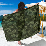 Digital Green Camo Camouflage Pattern Sarong