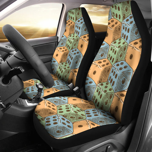 Dice Pattern Print Design 05 Universal Fit Car Seat Covers