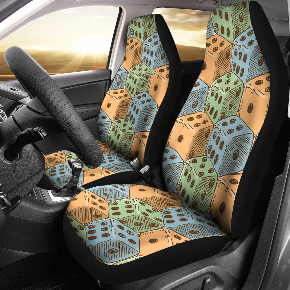 Dice Pattern Print Design 05 Universal Fit Car Seat Covers
