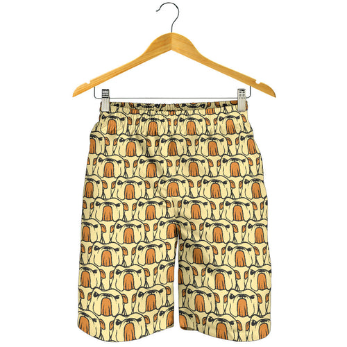 English Bulldog Pattern Print Design 02 Men Shorts