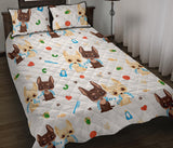 Cute Chihuahua dog pattern Quilt Bed Set