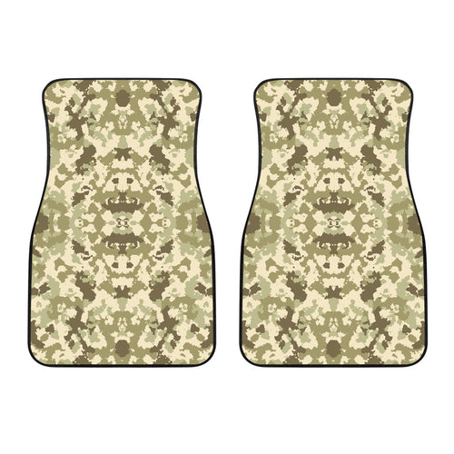 Light Green Camo Camouflage Pattern  Front Car Mats