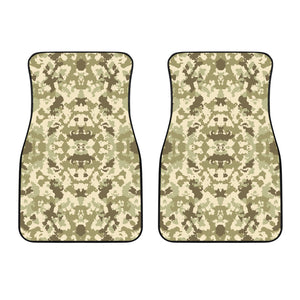 Light Green Camo Camouflage Pattern  Front Car Mats