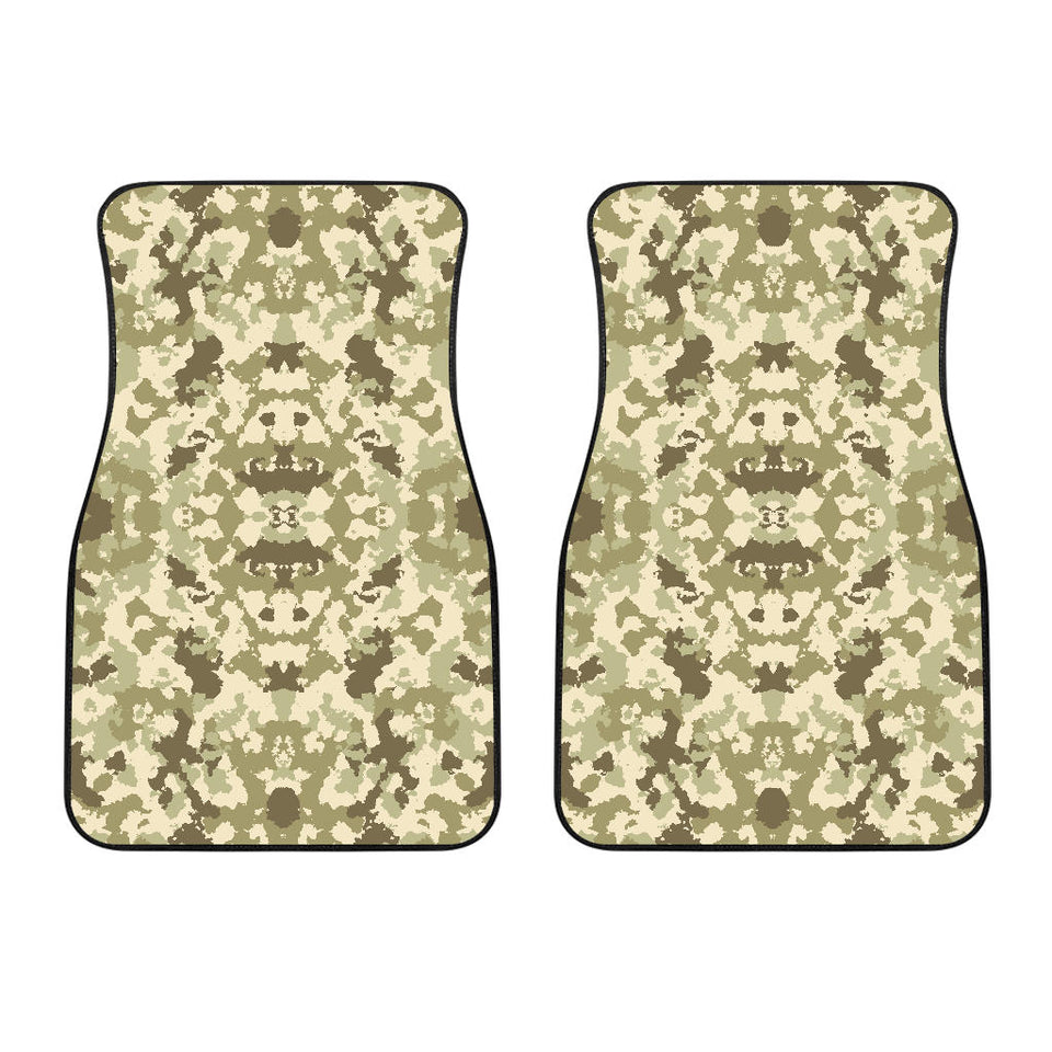 Light Green Camo Camouflage Pattern  Front Car Mats