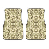 Light Green Camo Camouflage Pattern  Front Car Mats