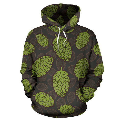 Hop Pattern Black Background Men Women Pullover Hoodie