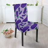 Eggplant Pattern Print Design 03 Dining Chair Slipcover