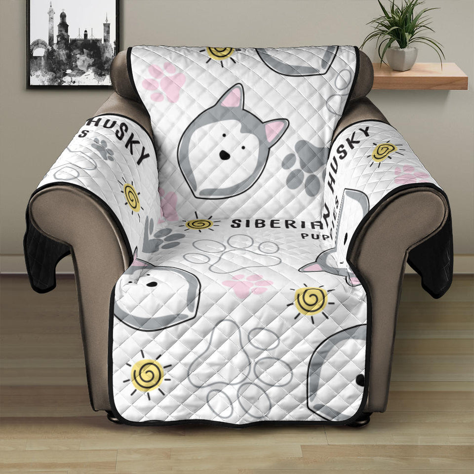 Siberian Husky design pattern Recliner Cover Protector