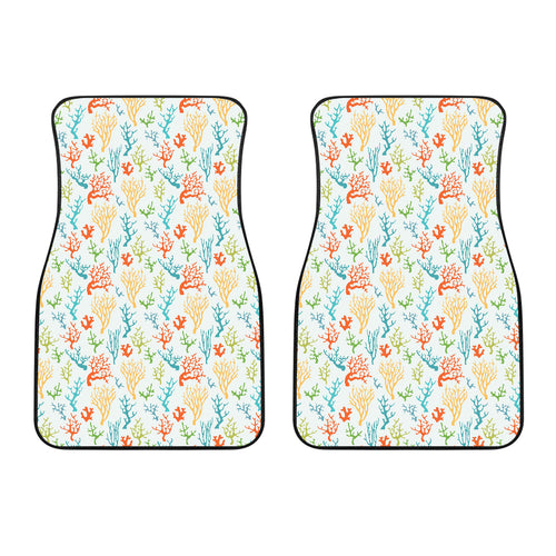 Coral Reef Pattern Print Design 02 Front Car Mats