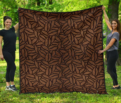Coffee Bean Pattern Premium Quilt