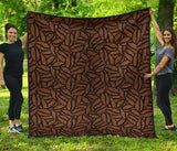Coffee Bean Pattern Premium Quilt