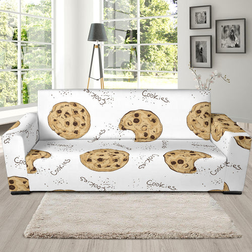 Sketch Style Cookie Pattern Sofa Slipcover