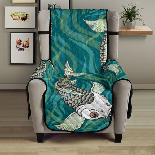 Koi Fish Carp Fish lotus pattern Chair Cover Protector