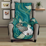 Koi Fish Carp Fish lotus pattern Chair Cover Protector