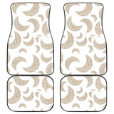 Cool Gold Moon Abstract Pattern Front And Back Car Mats