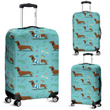 Dachshund Decorative Background Luggage Covers
