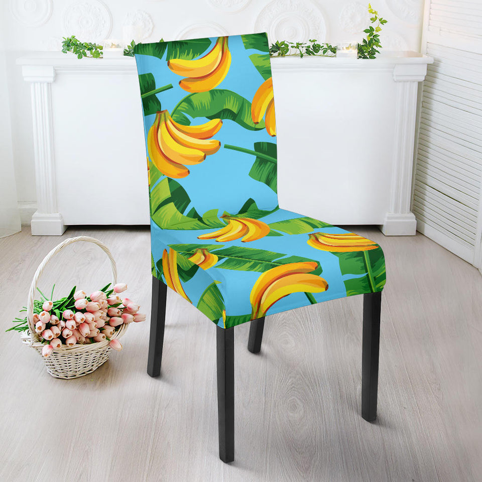 Banana Leaves Banana Design Pattern Dining Chair Slipcover