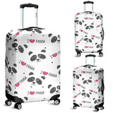 Hand Drawn Faces Of Pandas Pattern Luggage Covers