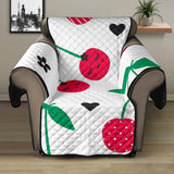 cherry pattern white background Recliner Cover Protector