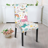 Colorful Unicorn Pattern Dining Chair Slipcover