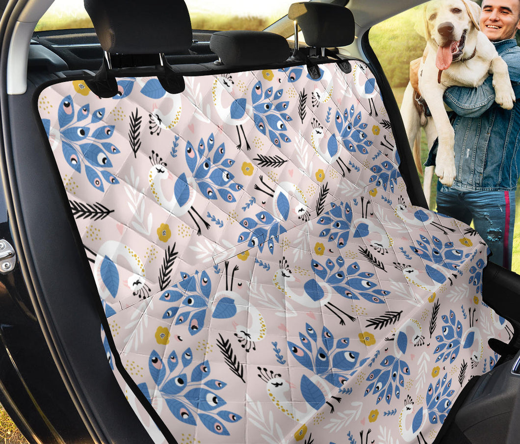 Cute Peacock Pattern Dog Car Seat Covers