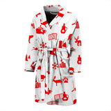 Canada Pattern Print Design 04 Men's Bathrobe