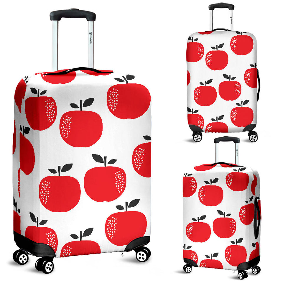 Red Apples White Background Luggage Covers