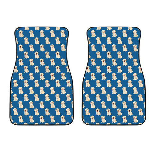 Golden Retriever Pattern Print Design 03 Front Car Mats