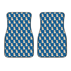 Golden Retriever Pattern Print Design 03 Front Car Mats