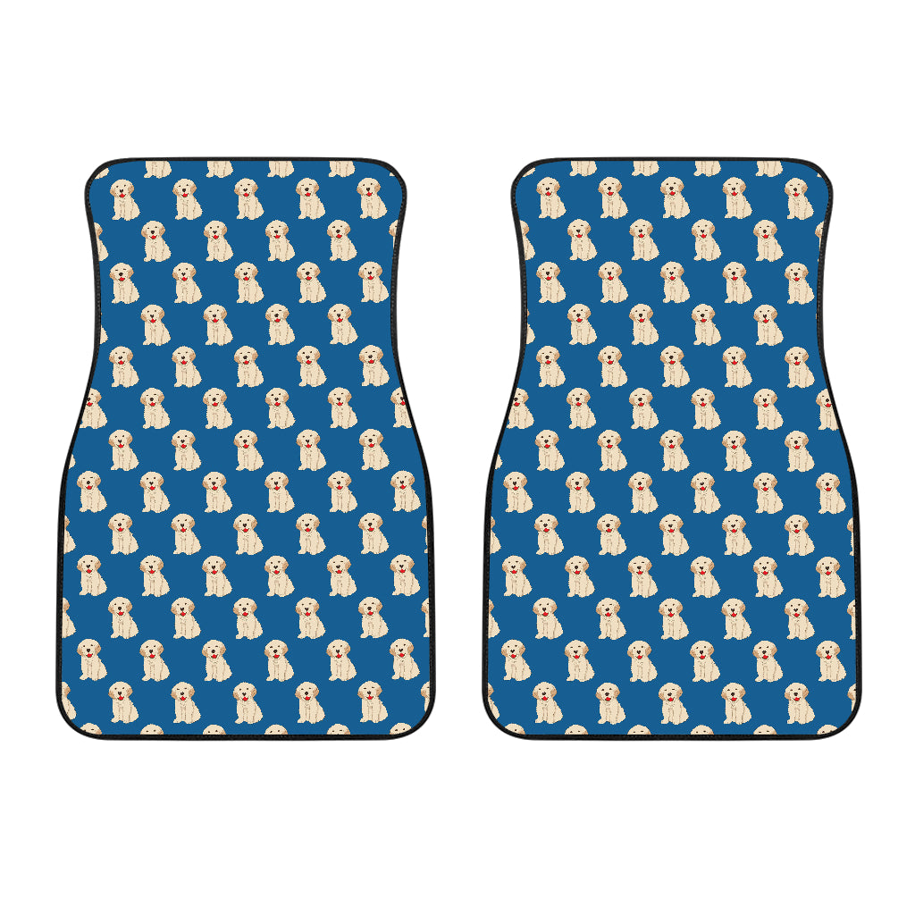 Golden Retriever Pattern Print Design 03 Front Car Mats