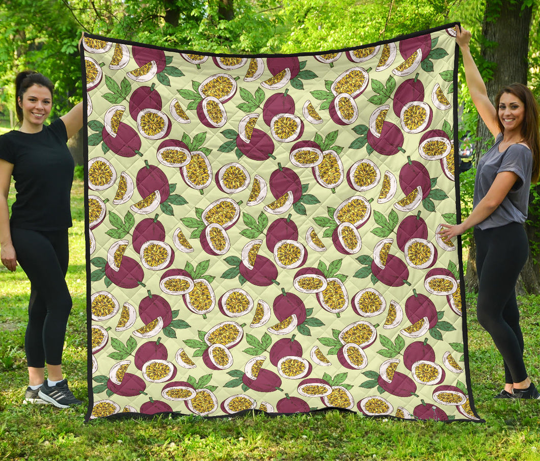 Passion Fruit Pattern Premium Quilt