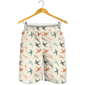 Swallow Pattern Print Design 02 Men Shorts