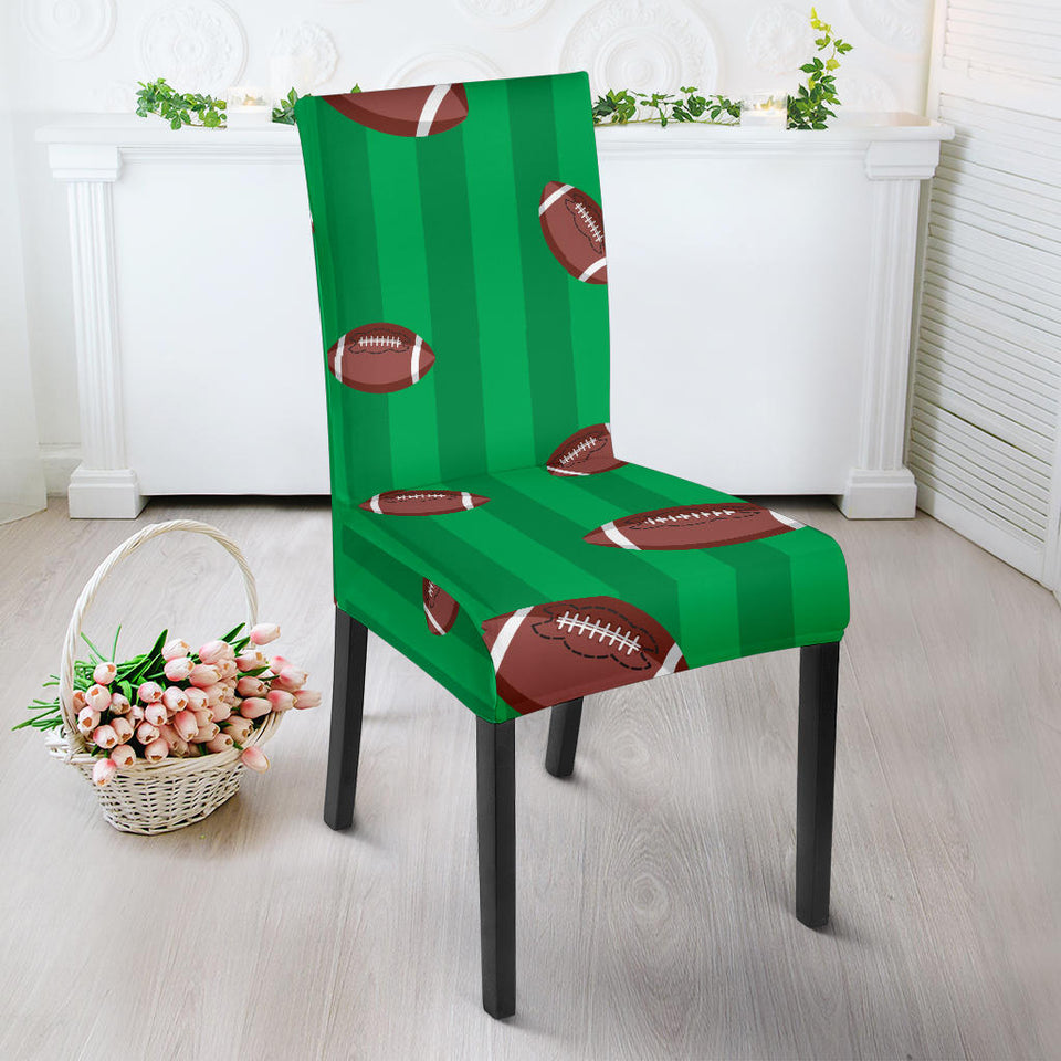 American Football Ball Field Background Dining Chair Slipcover