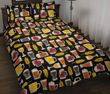 Beer type pattern Quilt Bed Set