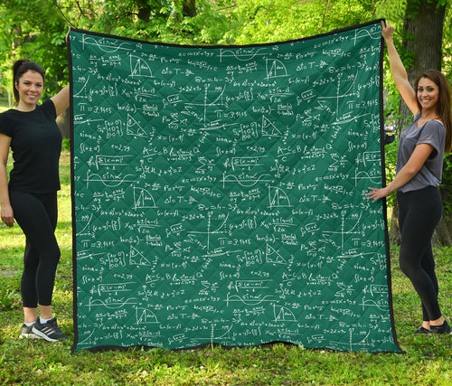 Math Pattern Print Design 01 Premium Quilt
