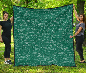 Math Pattern Print Design 01 Premium Quilt