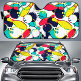 Watercolor Bowling Ball Pins Car Sun Shade