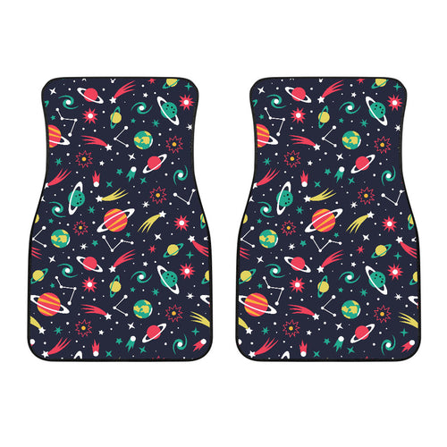 Colorful Space Pattern Planet Star Front Car Mats