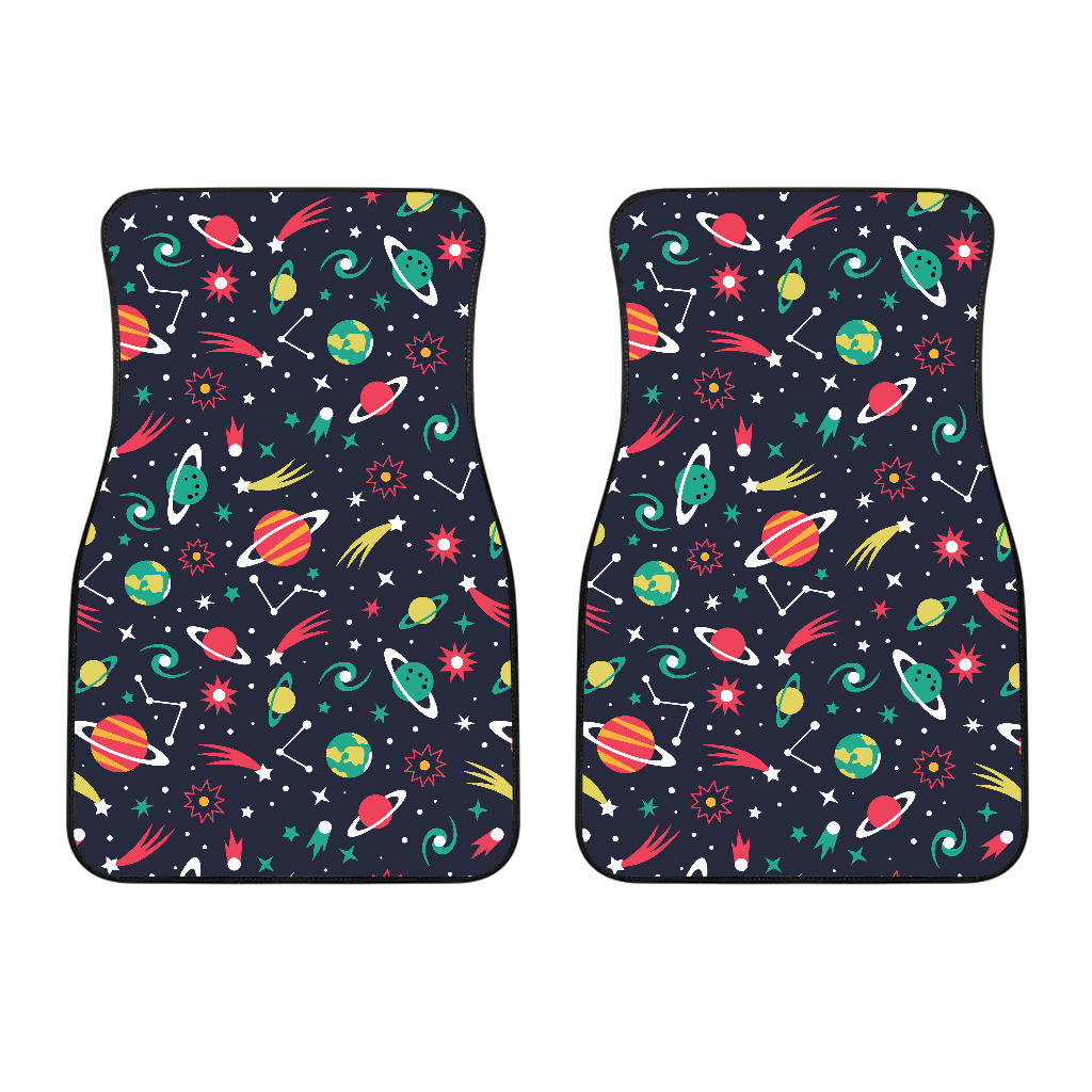 Colorful Space Pattern Planet Star Front Car Mats