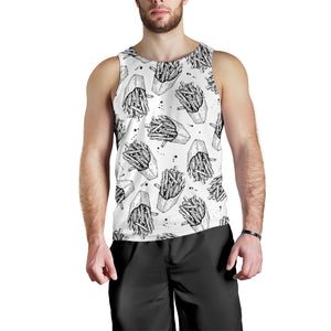 Hand drawn french fries pattern Men Tank Top