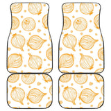 Hand Drawn Onion Pattern Front And Back Car Mats